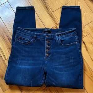 Judy Blue High-Rise Button-Fly Skinny Jeans Size 30